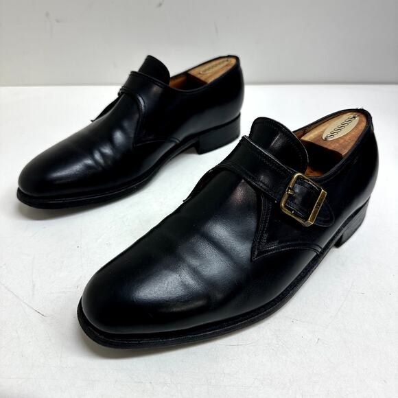 VERY GOOD J. M. Weston Simple Buckle Derby Single Monk Black Calf UK 6 / US 7 - Picture 6 of 13